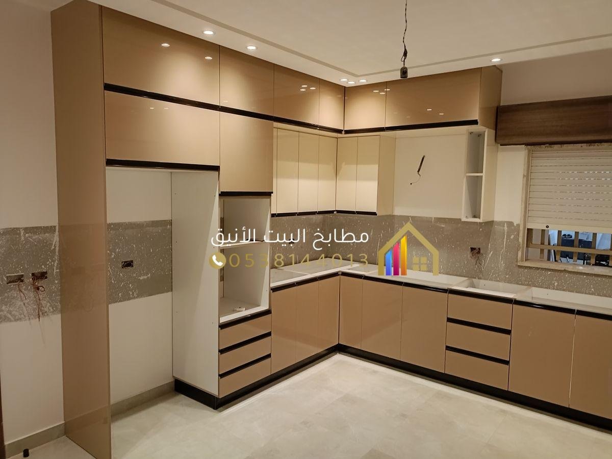 مطبخ MDF مغلف PVC بتصميم عصري في الرياض
